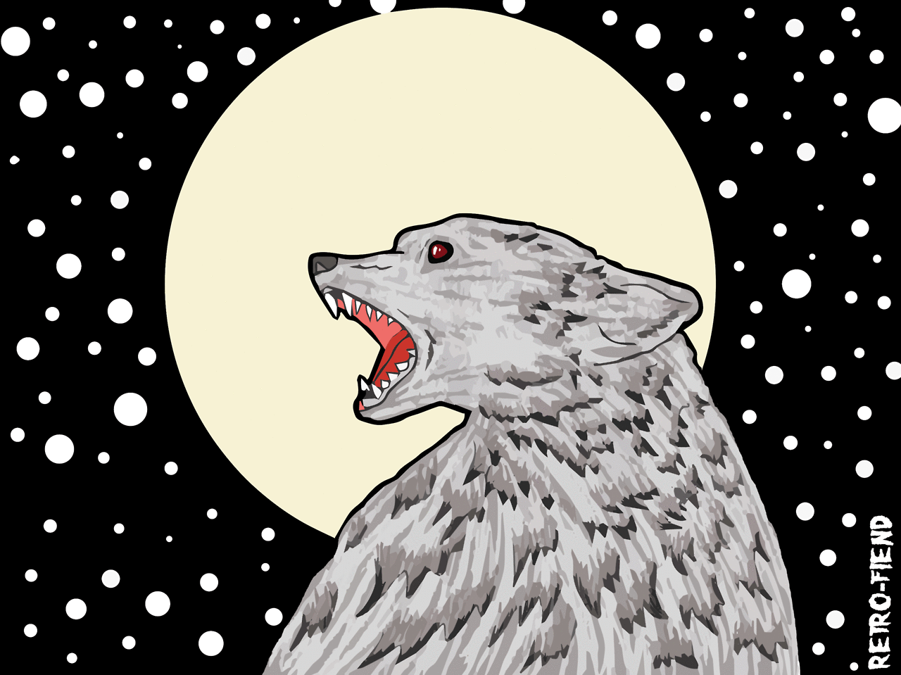 werewolf,full moon,popart,art,animals,game of thrones,retro,animal,drawing,digital art,arts,retrofiend,werewolves,artistsontumblr,graphic artists,digital arts,lycanthrope,moon and stars,artist,artists