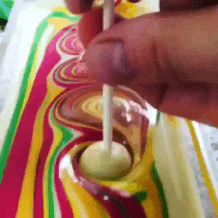 lollipop,rainbow,satisfying,dipped