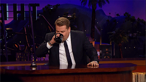 drinking,james corden,late late show,chugging