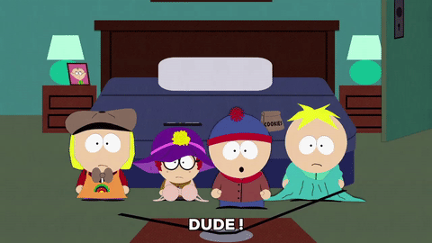 stan marsh,excited,pip,amazed,butters scotch,planning,bedtime,conspiring