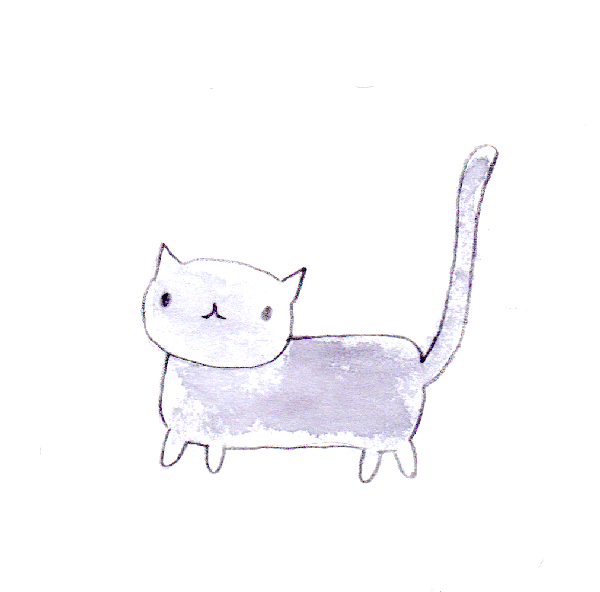 cat,animals,black and white,illustration,watercolors