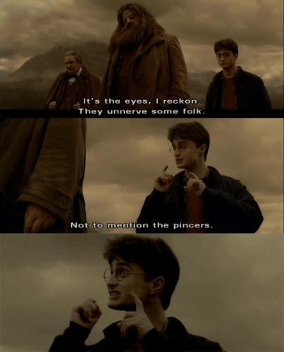 funny,harry potter,quote,hagrid,please and thank you,half blood prince