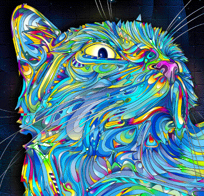 hypnotic,trippy,woahdude,cat,psychedelic,kitty,artwork,adam gase,researchproposal