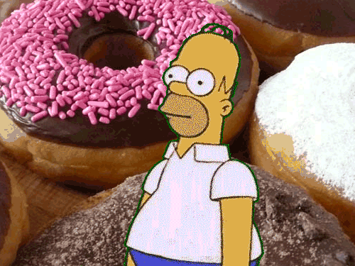 Animated GIF: disappear donuts homer simpson.