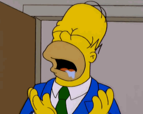 Гомер пускает слюни гифка.