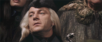 lucius malfoy,harry potter,whatever,disgusted,sneer