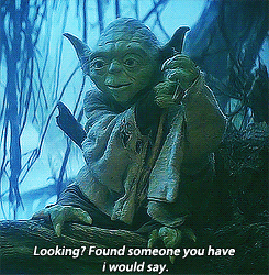 yoda,movies,star wars,looking found someone you have i would say