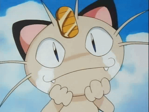 Meowth anime pokemon GIF.