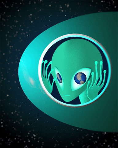 ufo,alien,travel,animation,art,design,illustration,cartoon,space,artist,star,home,earth,character,graphic design,almost there