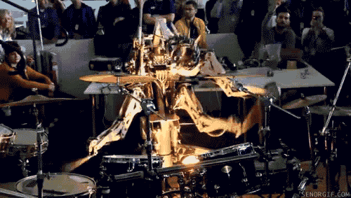 drums,movies,music,science,win,robot,monster,band,drummer
