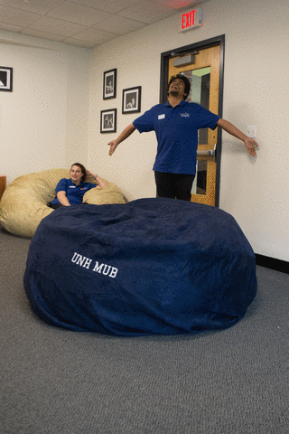 bean bag,student union,unh,new hampshire,college life,university of new hampshire,unh wildcats,unh social,recycled