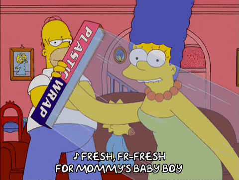 homer simpson,happy,marge simpson,episode 9,excited,season 16,16x09,wrapping