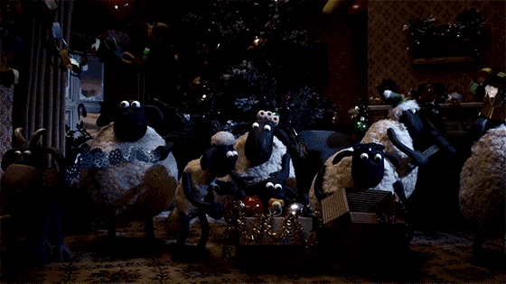 christmas day,gift,sheep,shaun the sheep,aardman,animation,christmas,xmas,surprise,stop motion,presents,shaunthesheep,caught in the act