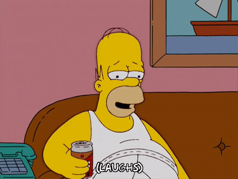 homer simpson,happy,episode 8,excited,beer,laugh,season 16,16x08,joyous
