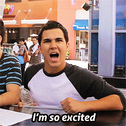 carlos pena,excited,big time rush,btr,im so excited