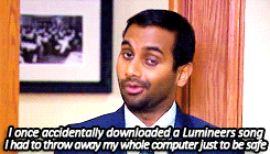 tom haverford,tv,parks and recreation,queue,parks and rec,aziz ansari,looool yeezus mountain,i have too much free time during island week,he would hate on the lumineers,this whole episode was quality