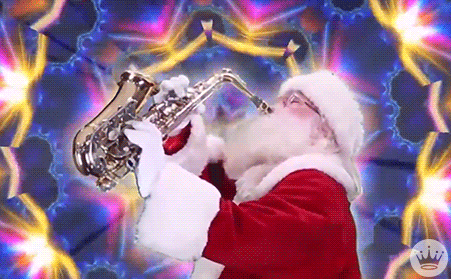 santa,santa claus,christmas,sax,trippy,funny,weird,holiday,hilarious,saxophone,hallmark,hallmark ecards,saxy
