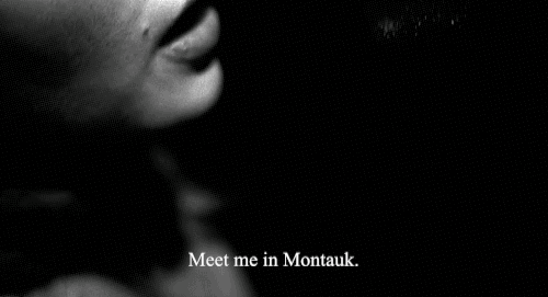 montauk,eternal sunshine of the spotless mind,love,movie,film,black and white,sad,couple,quote,relationship,movie quote,meet me in montauk
