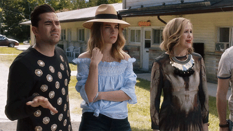 moira rose,shock,catherine ohara,schitts creek,david rose,annie murphy,funny,reaction,comedy,omg,family,surprise,portrait,humour,oh my god,cbc,canadian,schittscreek,daniel levy,eugene levy,dan levy,alexis rose
