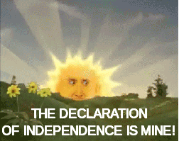 teletubbies sun,nicholas cage,declaration of independence