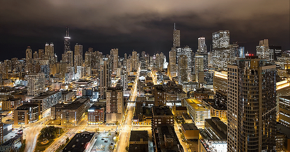 City gif. Таймлапс ночной Чикаго. Гифу (город). Панорама города. Ночной город.
