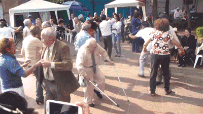old man,crutches,super saiyan,saiyan,dancing,super
