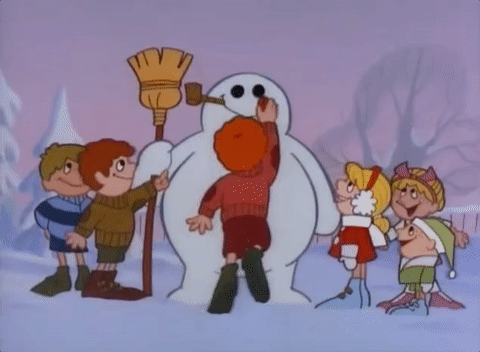 Рождественские фильмы снеговик фрости холодный гифка.