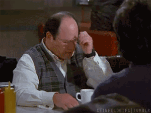 facepalm,george costanza,seinfeld,television,frustrated,jason alexander