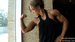 biceps,female bodybuilder,women with muscle,fbb,little black dress,female muscle,girls with muscle,sarah hayes