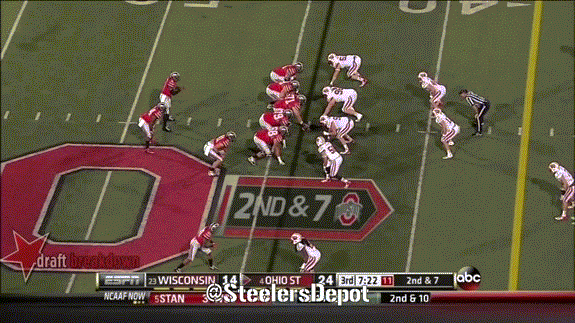 braxton miller spin move,nfl,chris,player,draft,steelers,wisconsin,depot,ilb,borland,profile,spin move