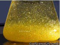 chemistry,gold,beaker,columbia pictures,sparkle,science,glitter,experiment,chemical reaction,science s,msr
