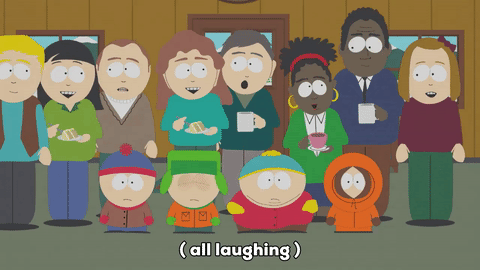 funny,happy,eric cartman,stan marsh,kyle broflovski,laughing,kenny mccormick,joking,ha ha