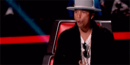 this is the moment i fell in love,pharrell williams,horny sandwich,417,the voice,christina aguilera,adam levine,blake shelton,xtina,aguilera,the voice season 8,carson daly,nbc the voice,the voice us,i love this guy so much