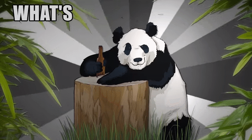 Панда гифки. Анимационные панды. Пейзаж с пандой. Пандочка gif.