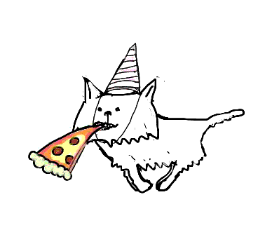 pizza,westie,dog running,animation,drawing,pizza party,fangirling forever