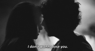 hug,kiss,lose you,love,movie,movies,film,black and white,couple,adorable,sweet,quote,in love,subtitles,saying,movie quote,wanna,film quote,i dont