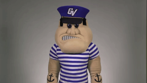 grand valley state,louie the laker,forgot,gvsu,grand valley,run off,sometimes you have to feel the pain to feel the love