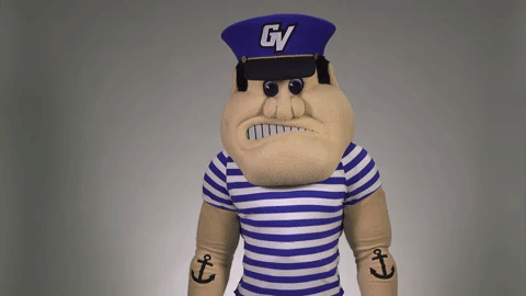 good day,louie the laker,gvsu,hat tip,grand valley,grand valley state,timburton