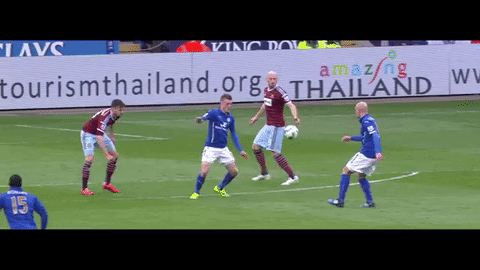 volley,jamie vardy,football,soccer,goal,sport,premier league,leicester city,lcfc,dong yong bae