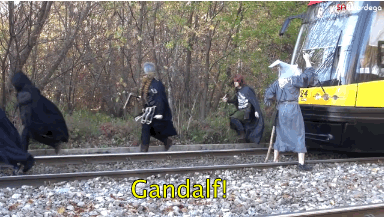 gandalf,lord of the rings,running,train,hobbit