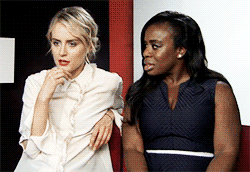 taylor schilling,uzo aduba,oitnbedit,taylor schilling interview,oitnbcastedit,tschillingedit,lesser known doctors,be the person you needed when you were horny,entitled princess