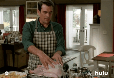 cooking,modern family,tv,abc,hulu,thanksgiving,turkey,ty burrell,phil dunphy