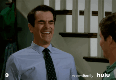 modern family,tv,laughing,abc,laugh,hulu,ty burrell,phil dunphy,cracking up,crack up