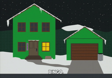 snow,night,house,bingo