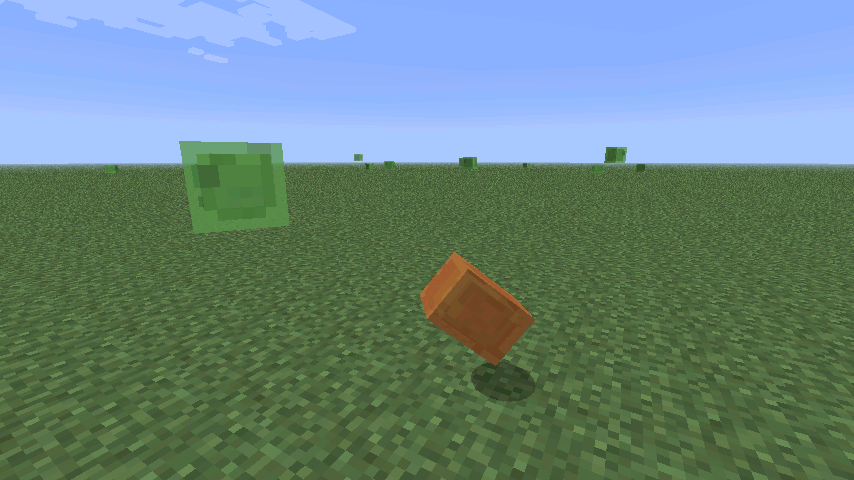 Minecraft slime mobs GIF.