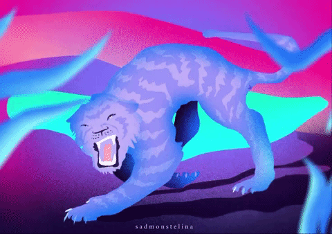 territory,animation,art,design,illustration,angry,colorful,graphic design,tiger,jungle,feline