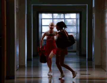 happy,excited,glee,woo,wee,santana,brittany,thrilled,jumping up