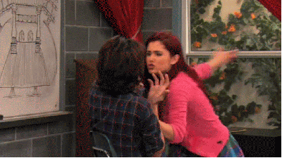 attack,attacking,hit,slap,cat valentine,slapping,ariana grande,tv,cat,angry,mad,victorious,hitting,dislike