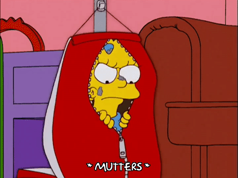 episode 1,angry,season 14,maggie simpson,dirty,vacuum,14x01,dusty