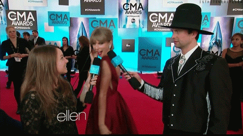 red caet,dancing,taylor swift,awkward,taylor,2013,silly,ellen,swift,cmas,country music awards